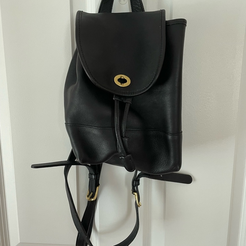 Black coach backpack